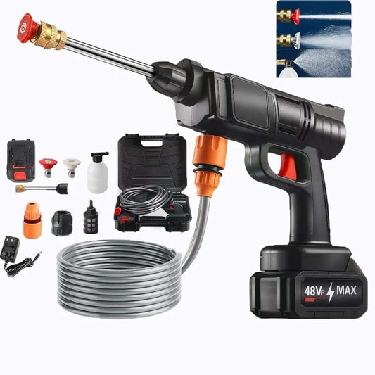 (Single Battery) Portable High Pressure Washer Gun With 48 V Lithium Battery